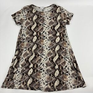 Lightheart Shirt Womens Small/Chico Tan Snake Print